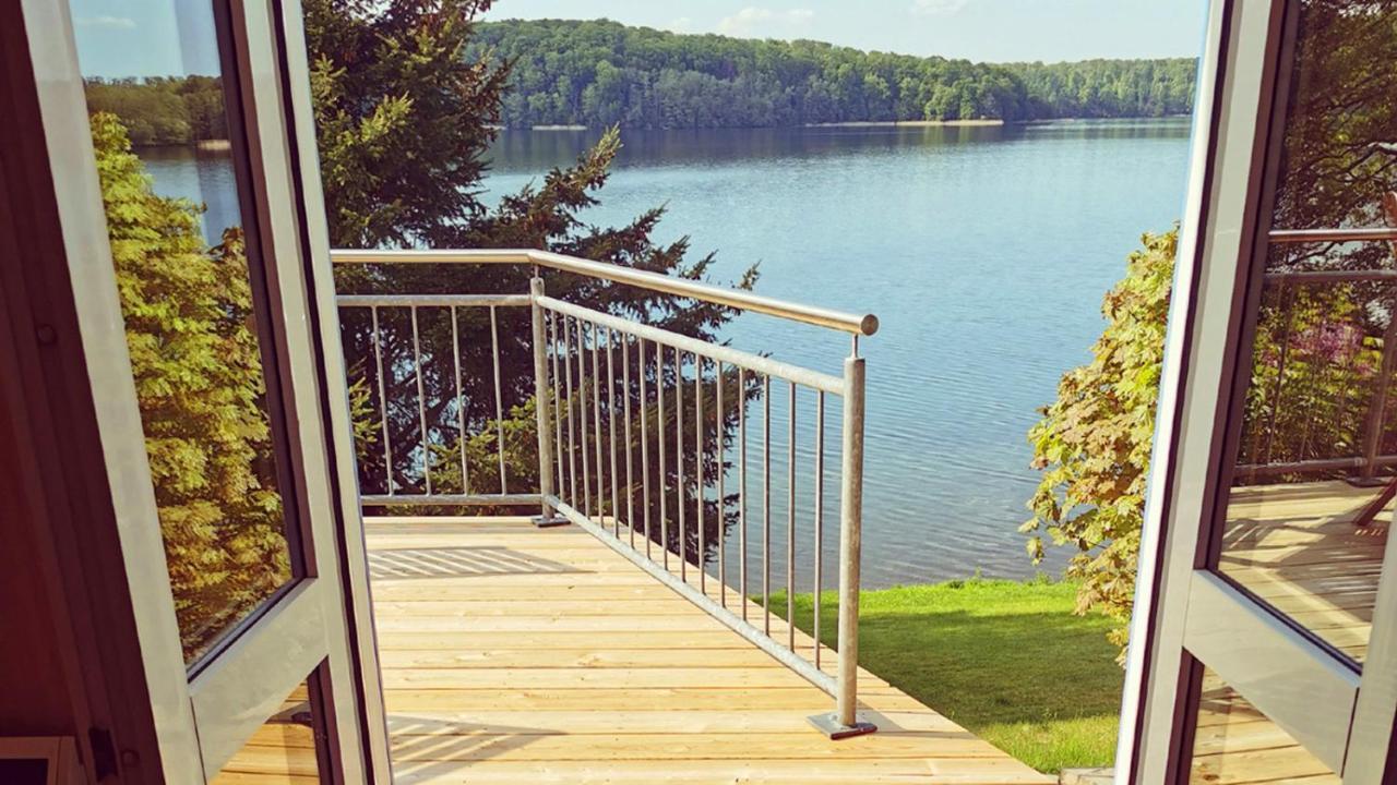 Ferienhaus SeeWaldMeer am Pinnower See bei Schwerin Pinnow  Exterior foto
